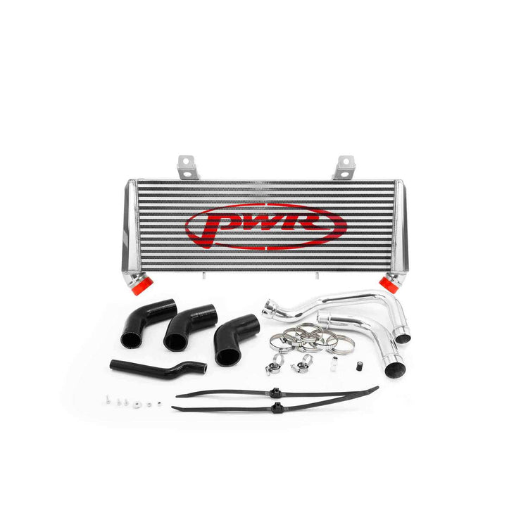 NISSAN Navara D23 NP300 68mm Intercooler & Pipe Kit, billet ribbed outlets, includes silicone hose