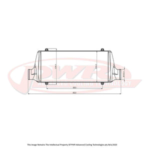Street Series Intercooler - Core Size 600 x 200 x 68mm, 2.5" Outlets