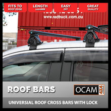 Load image into Gallery viewer, Universal Roof Cross Bars With Lock - Black Texture Powder Coat
