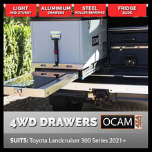 Load image into Gallery viewer, OCAM Rear Drawers Touring Pack For Toyota Landcruiser 300 Series 2021-Current, GXL, VX, Sahara, Black
