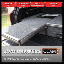 Load image into Gallery viewer, OCAM Rear Drawers For Toyota Landcruiser 76 Series 2007-Current, Black Carpet
