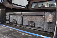 Load image into Gallery viewer, OCAM Aluminium Rear Drawers for GWM Cannon 2020-Current, Dual Cab, Black Carpet
