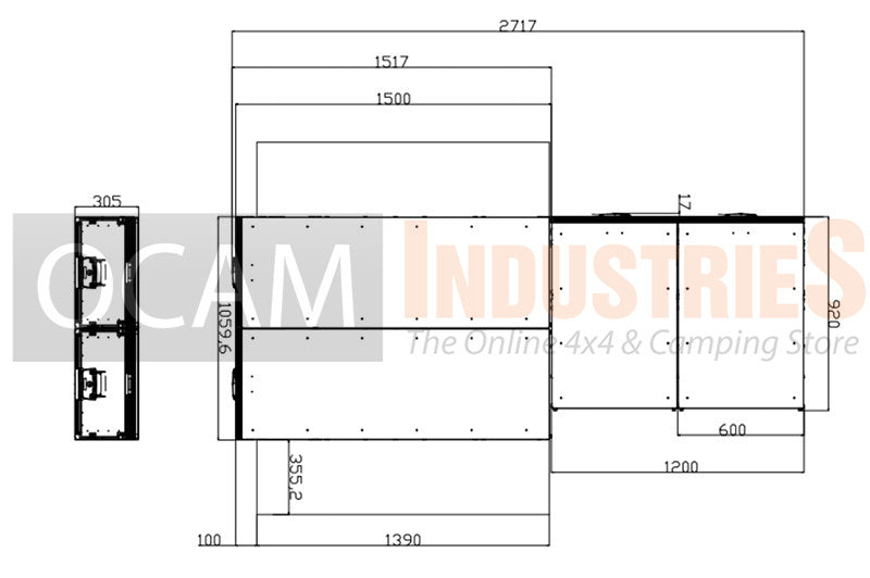 OCAM Aluminium Rear Drawers For Toyota Hiace 2019-Current, Complete Se ...