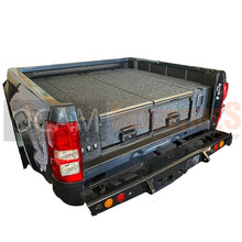 Load image into Gallery viewer, OCAM Aluminium Rear Drawers For Toyota Hilux N80 2015-Current, Dual Cab, Black Carpet
