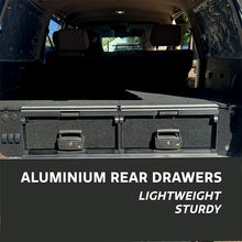 Load image into Gallery viewer, OCAM Aluminium Rear Drawers For Nissan Patrol GU Y61 1997-2015, Black Carpet
