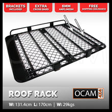 Load image into Gallery viewer, OCAM Aluminium Tradesman Roof Rack 3/4 For Toyota Landcruiser 70 79 Series Dual Cab 1.7x1.31m
