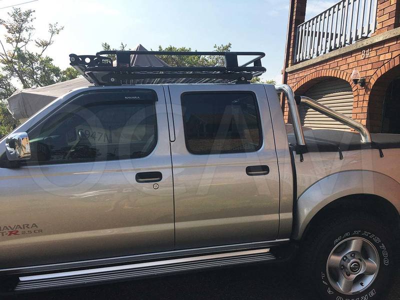 OCAM Aluminium Roof Rack Cage for Nissan Navara D22 Dual Cab Alloy Bas ...