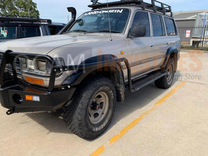 Steel Side Steps and Brush Bars For Toyota Landcruiser 80 Series Heavy Duty 4WD 4X4