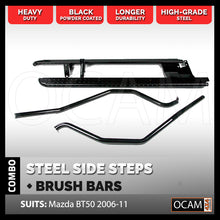 Load image into Gallery viewer, OCAM Steel Side Steps &amp; Brush Bars for Mazda BT50 04/2006-10/2011 BT-50
