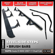 Load image into Gallery viewer, Heavy Duty Side Steps &amp; Brush Bars for Isuzu D-MAX 2007-11
