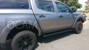 OCAM Steel Side Steps & Brush Bars for Mitsubishi Triton MQ MR 05/2015-2022