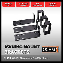 Load image into Gallery viewer, Awning Mounting Brackets &amp; Blocks (3pce set) for OCAM Aluminium Hardshell Roof Top Tents
