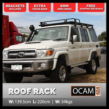 Load image into Gallery viewer, OCAM Roof Top Tent Rack For Toyota Landcruiser 76 Series Wagon Alloy Aluminium

