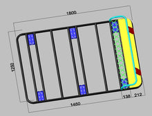 Load image into Gallery viewer, Aluminium Roof Top Tent Rack for Land Rover Discovery 3 &amp; 4, 1.8m
