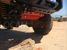 Load image into Gallery viewer, OCAM Steel Bash Plates For Toyota Landcruiser 70 76 78 79 Series Radiator, 4mm RED V8 4CYL

