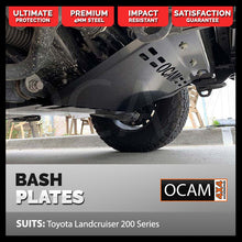 Load image into Gallery viewer, OCAM 2pce Steel Bash Plates For Toyota Landcruiser 200 Series 4mm SILVER
