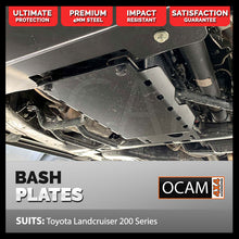 Load image into Gallery viewer, OCAM 1 pce Steel Bash Plate For Toyota Landcruiser 200 Series, Transmission Cover 4mm RED
