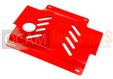 Load image into Gallery viewer, OCAM 2pce Steel Bash Plates For Nissan Navara D40 2011-15, 4mm RED, 445 x 480mm

