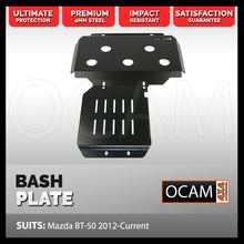 Load image into Gallery viewer, OCAM Steel Bash Plate for Mazda BT-50 11/2011-08/2020, 4mm Steel, Black BT50
