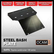 Load image into Gallery viewer, OCAM Steel Bash Plates For Toyota Landcruiser 100 Series - 4mm Steel Black
