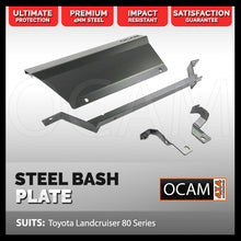 Load image into Gallery viewer, OCAM Steel Bash Plates For Toyota Land Cruiser 80 Series - 4mm Steel Silver
