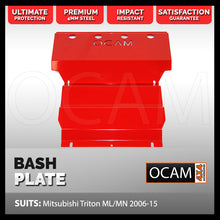 Load image into Gallery viewer, OCAM Steel Bash Plates For Mitsubishi Triton ML MN 2006-04/2015, Steel 4mm Red
