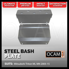 Load image into Gallery viewer, OCAM Steel Bash Plates For Mitsubishi Triton ML MN 2006-04/2015, 4mm-Silver #2
