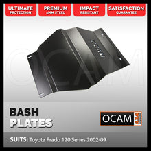 Load image into Gallery viewer, OCAM Steel Bash Plates For Toyota Prado 120 series 2002-09 4mm Red
