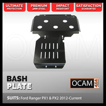 Load image into Gallery viewer, OCAM Steel Bash Plates for Ford Ranger PX PXMKII PXMKIII 2011-06/2022, 4mm Steel Black
