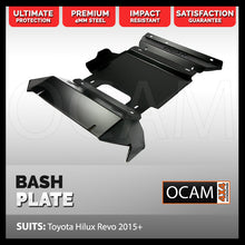 Load image into Gallery viewer, OCAM Steel Bash Plate For Toyota Hilux N80 SR SR5 2015-Current, 4mm, Black
