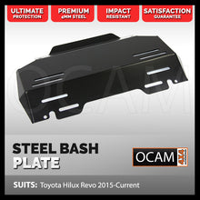 Load image into Gallery viewer, OCAM Steel Bash Plate For Toyota Hilux N80 2015-Current, 4mm, Black (1 Piece)
