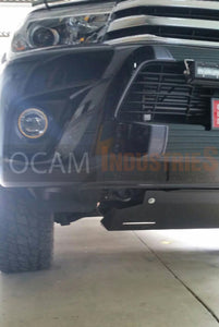 OCAM Steel Bash Plate For Toyota Hilux N80 2015-Current, 4mm, Black (1 Piece)