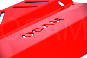 OCAM Steel Bash Plates For Toyota Hilux N70 SR SR5 2005-15 4mm, Red
