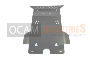 OCAM Steel Bash Plates For Toyota Hilux N70 2005-15 4mm, Silver 2 piece