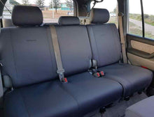 Load image into Gallery viewer, 2nd Row Wetseat Tailored Neoprene Seat Covers for Toyota Landcruiser 100 &amp; 105 Series, Sahara/Kakadu, 03/1998-04/2005, Mid Grey With Black Stitching
