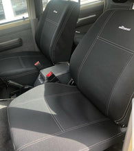 Load image into Gallery viewer, Front Row Wetseat Neoprene Seat &amp; Headrest Covers for Toyota Landcruiser 79 Series Dual Cab 10/1999-Current, Mid Grey With Charcoal Stitching
