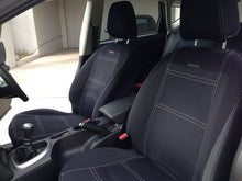 Load image into Gallery viewer, Front, 2nd &amp; 3rd Row Bundle - Wetseat Neoprene Seat &amp; Console Covers Black With Blue Stitching For Toyota LC80 Series Sahara

