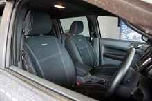 Load image into Gallery viewer, 3rd Row Tailored Wetseat Neoprene Seat &amp; Headrest Covers for Nissan Patrol Y62, (ST-L, Ti) 12/2012-Current, Black With Blue Stitching
