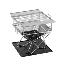 Load image into Gallery viewer, Portable Fire Pit Large Size Folding Stainless Stell BBQ Grill Outdoor
