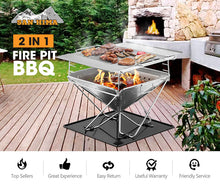 Load image into Gallery viewer, Portable Fire Pit Large Size Folding Stainless Stell BBQ Grill Outdoor
