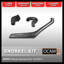 Load image into Gallery viewer, Snorkel Kit for NISSAN NAVARA D22 10/2001-ONWARDS for single battery 4x4 4wd
