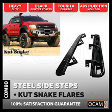 Load image into Gallery viewer, OCAM Steel Side Steps &amp; Kut Snake Flares for Ford Ranger PX PXMKII 2011-2018
