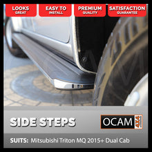 Load image into Gallery viewer, Aluminium Side Steps for Mitsubishi Triton MQ MR 05/2015-2023 Dual Cab Running Boards
