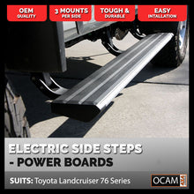Load image into Gallery viewer, OCAM Power Boards Electric Side Steps for Toyota Landcruiser 76 Series, 2007-Current

