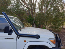 Load image into Gallery viewer, 4" Stainless Steel Snorkel Satin Black Powdercoat To Suit Landcruiser V8 79 78 76 Series Low Cut
