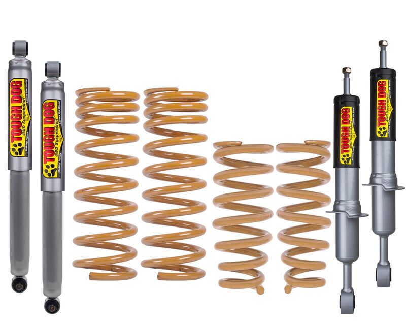 Tough Dog Lift Kit for Isuzu MU-X 08/2014 - 06/2021, Bullbar & Winch, Shocks: 35mm Nitro Gas, Unassembled, Rear: Medium 300Kgs+ Constant