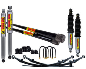 Tough Dog Lift Kit for Nissan Navara D22, 1997-2015, Front: No Bullbar/Alloy Bullbar, Shocks: 35mm Nitro Gas, Rear: Light 0-300Kg