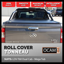 Load image into Gallery viewer, Retractable TonneauRoll Cover For LDV-T60, 2017-Current, Mega Tub, Electric Roller Shutter

