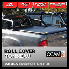 Load image into Gallery viewer, Retractable TonneauRoll Cover For LDV-T60 Mega Tub, 2023-Current, Dual Cab with Sailplane, Electric Roller Shutter
