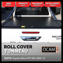 Load image into Gallery viewer, Retractable Tonneau Roll Cover For Toyota Hilux N70 SR5, 2005-15, Dual Cab, Manual Roller Shutter
